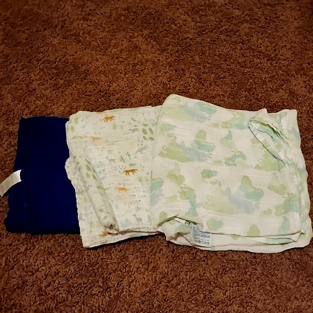 Aden + Anais 2 Muslin Swaddles & Kyle & Deena Muslin Swaddle